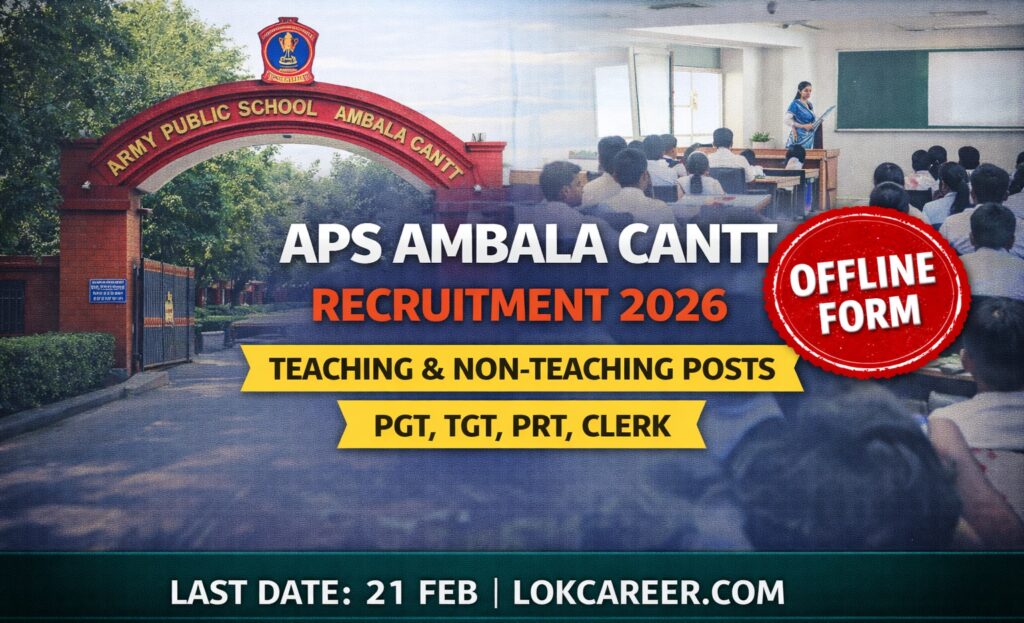 APS Ambala Cantt Recruitment