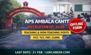 APS Ambala Cantt Recruitment