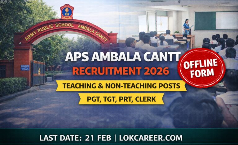 APS Ambala Cantt Recruitment