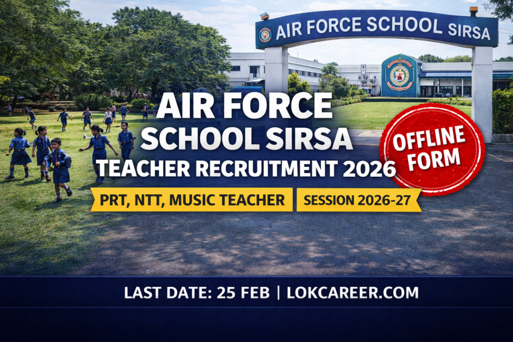 Air Force School Sirsa Recruitment 2026