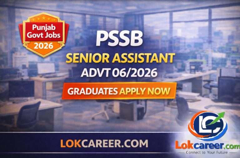 PSSSB Senior Assistant Recruitment 2026