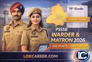 PSSSB Warder & Matron Recruitment 2026