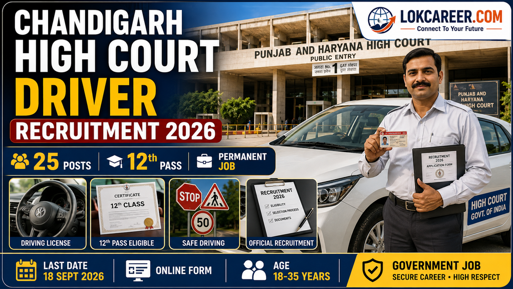 Chandigarh High Court Driver Online Form 2026