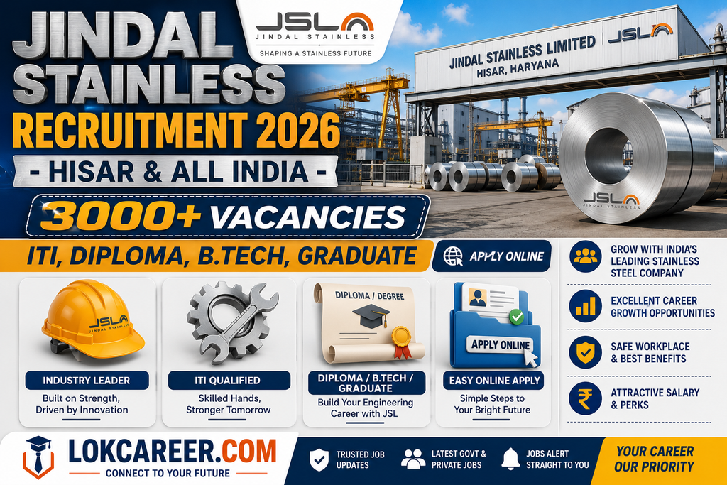 Jindal Stainless Recruitment Notification Out 2026