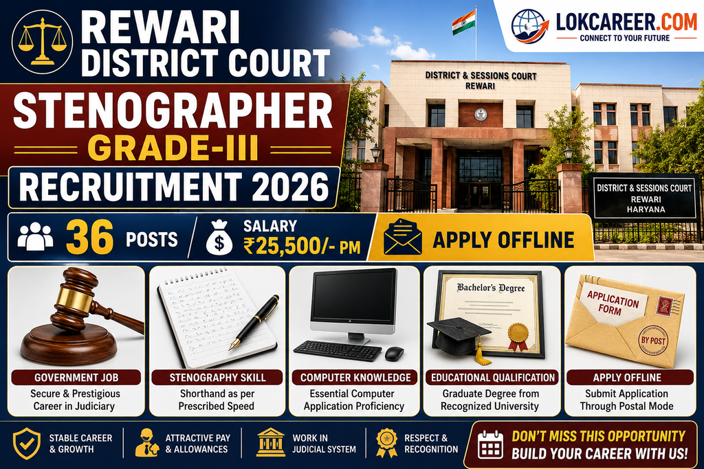 Rewari Court Stenographer Offline Form 2026